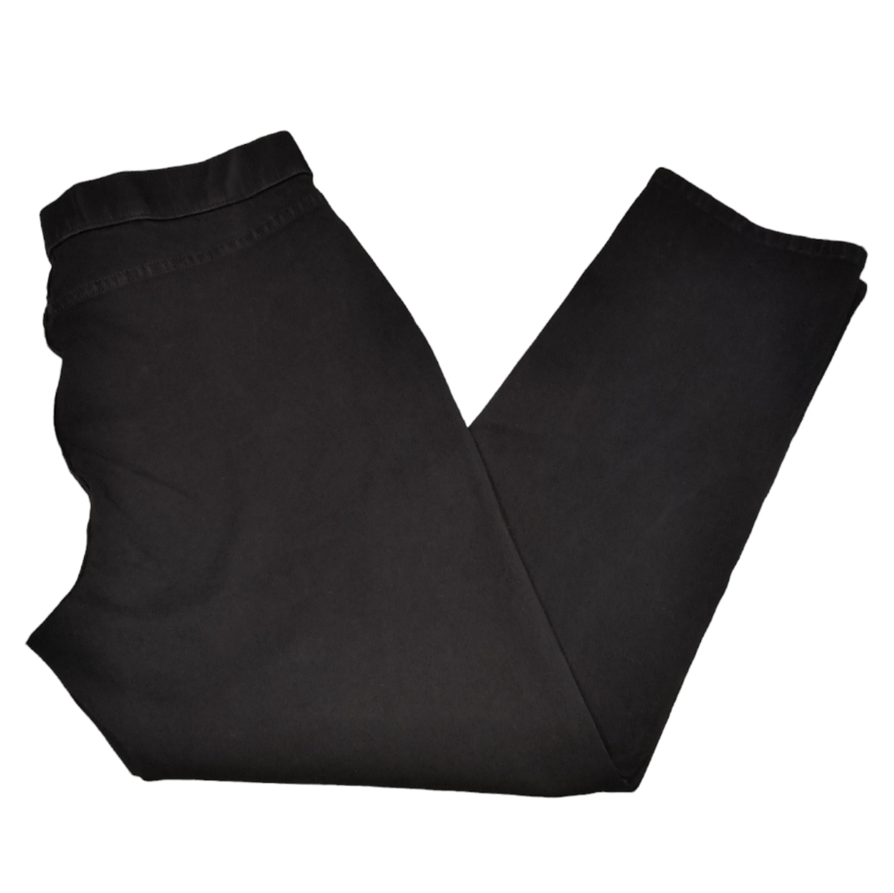 Soft Surroundings Black Pull on Stretch Denim Pants Size L